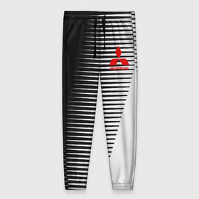 Женские брюки 3D с принтом MITSUBISHI SPORT в Тюмени, полиэстер 100% | прямой крой, два кармана без застежек по бокам, с мягкой трикотажной резинкой на поясе и по низу штанин. В поясе для дополнительного комфорта — широкие завязки |  машина | марка | митсубиси