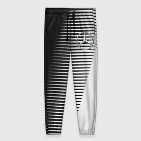 Женские брюки 3D с принтом MERCEDES BENZ SPORT в Тюмени, полиэстер 100% | прямой крой, два кармана без застежек по бокам, с мягкой трикотажной резинкой на поясе и по низу штанин. В поясе для дополнительного комфорта — широкие завязки | 