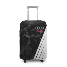 Чехол для чемодана 3D с принтом AUDI SPORT в Тюмени, 86% полиэфир, 14% спандекс | двустороннее нанесение принта, прорези для ручек и колес | audi | ауди | марка | машины