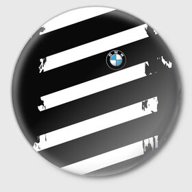 Значок с принтом BMW SPORT в Тюмени,  металл | круглая форма, металлическая застежка в виде булавки | bmw |  машина | автомобиль | автомобильные | бмв