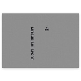 Поздравительная открытка с принтом MITSUBISHI SPORT в Тюмени, 100% бумага | плотность бумаги 280 г/м2, матовая, на обратной стороне линовка и место для марки
 |  машина | марка | митсубиси