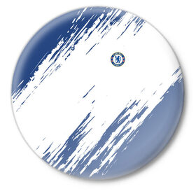 Значок с принтом Chelsea Uniform в Тюмени,  металл | круглая форма, металлическая застежка в виде булавки | Тематика изображения на принте: chelsea | fc | football | football club | sport | спорт | спортивные | униформа | фирменные цвета | фк | футбол | футбольный клуб | челси