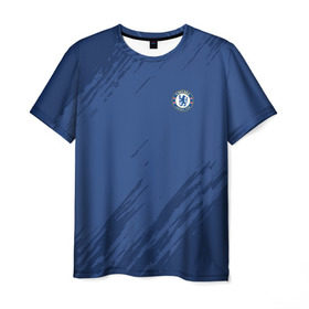 Мужская футболка 3D с принтом Chelsea Uniform в Тюмени, 100% полиэфир | прямой крой, круглый вырез горловины, длина до линии бедер | chelsea | fc | спорт | спортивные | футбол | футбольный клуб | челси