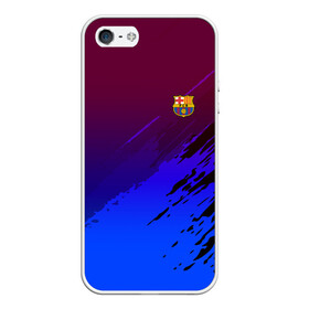 Чехол для iPhone 5/5S матовый с принтом FC Barcelona SPORT в Тюмени, Силикон | Область печати: задняя сторона чехла, без боковых панелей | football | soccer | разноцветный