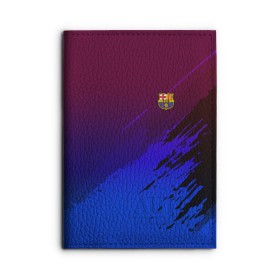 Обложка для автодокументов с принтом FC Barcelona SPORT в Тюмени, натуральная кожа |  размер 19,9*13 см; внутри 4 больших “конверта” для документов и один маленький отдел — туда идеально встанут права | football | soccer | разноцветный