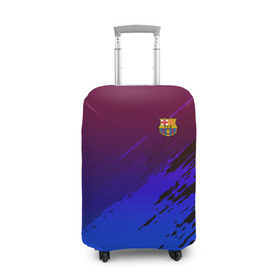 Чехол для чемодана 3D с принтом FC Barcelona SPORT в Тюмени, 86% полиэфир, 14% спандекс | двустороннее нанесение принта, прорези для ручек и колес | football | soccer | разноцветный