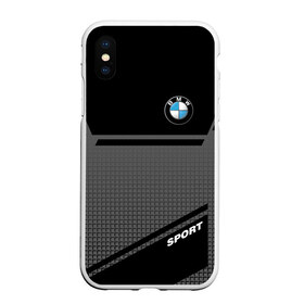 Чехол для iPhone XS Max матовый с принтом BMW SPORT в Тюмени, Силикон | Область печати: задняя сторона чехла, без боковых панелей | bmw | бмв | марка | машины