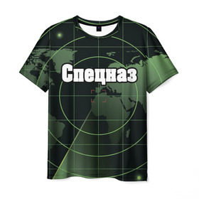 Мужская футболка 3D с принтом Спецназ в Тюмени, 100% полиэфир | прямой крой, круглый вырез горловины, длина до линии бедер | военные | радар | силовые | структуры