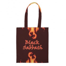 Сумка 3D повседневная с принтом Black Sabbath в Тюмени, 100% полиэстер | Плотность: 200 г/м2; Размер: 34×35 см; Высота лямок: 30 см | rock | группы | дым | металл | музыка | огонь | пламя | рок | рокер | тяжелый