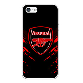 Чехол для iPhone 5/5S матовый с принтом ARSENAL SPORT в Тюмени, Силикон | Область печати: задняя сторона чехла, без боковых панелей | football | soccer | арсенал