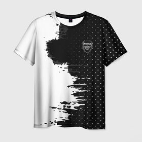Мужская футболка 3D с принтом Arsenal uniform black 2018 в Тюмени, 100% полиэфир | прямой крой, круглый вырез горловины, длина до линии бедер | football | soccer | арсенал