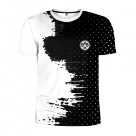 Мужская футболка 3D спортивная с принтом Borussia uniform black 2018 в Тюмени, 100% полиэстер с улучшенными характеристиками | приталенный силуэт, круглая горловина, широкие плечи, сужается к линии бедра | Тематика изображения на принте: football | soccer | боруссия