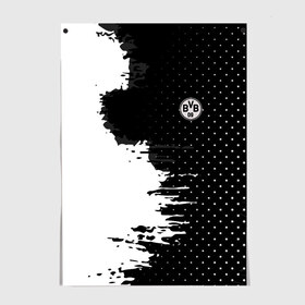 Постер с принтом Borussia uniform black 2018 в Тюмени, 100% бумага
 | бумага, плотность 150 мг. Матовая, но за счет высокого коэффициента гладкости имеет небольшой блеск и дает на свету блики, но в отличии от глянцевой бумаги не покрыта лаком | football | soccer | боруссия
