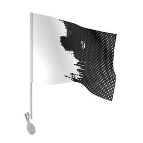 Флаг для автомобиля с принтом Juventus uniform black 2018 в Тюмени, 100% полиэстер | Размер: 30*21 см | football | soccer | ювентус