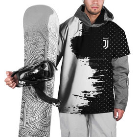 Накидка на куртку 3D с принтом Juventus uniform black 2018 в Тюмени, 100% полиэстер |  | football | soccer | ювентус