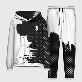 Мужской костюм 3D (с толстовкой) с принтом Juventus uniform black 2018 в Тюмени,  |  | football | soccer | ювентус