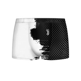 Мужские трусы 3D с принтом Juventus uniform black 2018 в Тюмени, 50% хлопок, 50% полиэстер | классическая посадка, на поясе мягкая тканевая резинка | football | soccer | ювентус