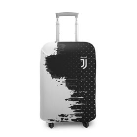 Чехол для чемодана 3D с принтом Juventus uniform black 2018 в Тюмени, 86% полиэфир, 14% спандекс | двустороннее нанесение принта, прорези для ручек и колес | football | soccer | ювентус