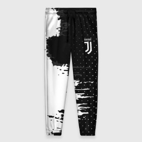 Женские брюки 3D с принтом Juventus uniform black 2018 в Тюмени, полиэстер 100% | прямой крой, два кармана без застежек по бокам, с мягкой трикотажной резинкой на поясе и по низу штанин. В поясе для дополнительного комфорта — широкие завязки | football | soccer | ювентус
