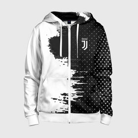 Детская толстовка 3D на молнии с принтом Juventus uniform black 2018 в Тюмени, 100% полиэстер |  манжеты и пояс оформлены широкой мягкой резинкой, двухслойный капюшон со шнурком для регулировки, спереди карманы и застежка-молния
 | football | soccer | ювентус