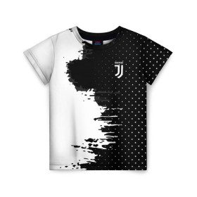 Детская футболка 3D с принтом Juventus uniform black 2018 в Тюмени, 100% гипоаллергенный полиэфир | прямой крой, круглый вырез горловины, длина до линии бедер, чуть спущенное плечо, ткань немного тянется | football | soccer | ювентус