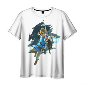 Мужская футболка 3D с принтом The Legend of Zelda в Тюмени, 100% полиэфир | прямой крой, круглый вырез горловины, длина до линии бедер | Тематика изображения на принте: воин | ганон | зельда | игра | легенда | линк | лук | оружие | приключения | рыцарь | стрела