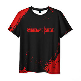 Мужская футболка 3D с принтом RAINBOW SIX SIEGE OUTBREAK в Тюмени, 100% полиэфир | прямой крой, круглый вырез горловины, длина до линии бедер | Тематика изображения на принте: 