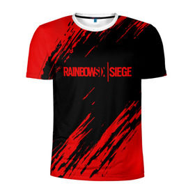 Мужская футболка 3D спортивная с принтом RAINBOW SIX SIEGE OUTBREAK в Тюмени, 100% полиэстер с улучшенными характеристиками | приталенный силуэт, круглая горловина, широкие плечи, сужается к линии бедра | cybersport | esports | pro league | r6 | rainbow | rainbow six | siege | six | weapon | армия | боевик | военные | война | игры | киберспорт | логотип | модные | оперативники | оружие | радуга | черный белый | шутер