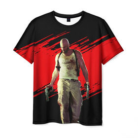 Мужская футболка 3D с принтом Max Payne в Тюмени, 100% полиэфир | прямой крой, круглый вырез горловины, длина до линии бедер | game | gta | max | payne | rockstar | игра | макс | пэйн