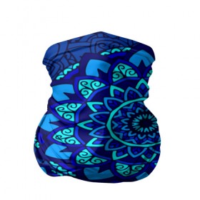 Бандана-труба 3D с принтом MANDALA BLUE в Тюмени, 100% полиэстер, ткань с особыми свойствами — Activecool | плотность 150‒180 г/м2; хорошо тянется, но сохраняет форму | 