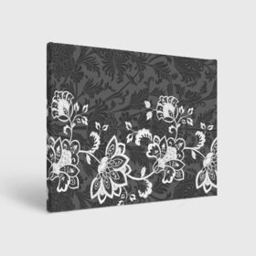 Холст прямоугольный с принтом Кружевной узор в Тюмени, 100% ПВХ |  | Тематика изображения на принте: flowers | pattern | арт | винтаж | кружева | орнамент | текстура | узор | цветы | черно белый