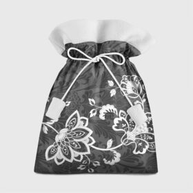 Подарочный 3D мешок с принтом Кружевной узор в Тюмени, 100% полиэстер | Размер: 29*39 см | Тематика изображения на принте: flowers | pattern | арт | винтаж | кружева | орнамент | текстура | узор | цветы | черно белый