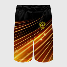 Детские спортивные шорты 3D с принтом Russia Sport 2018 uniform в Тюмени,  100% полиэстер
 | пояс оформлен широкой мягкой резинкой, ткань тянется
 | abstraction | grunge | russia | sport | абстракция | герб | краска | русский | символика рф | спорт | спортивный | триколор | униформа | форма | я русский