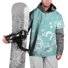 Накидка на куртку 3D с принтом Кружевные цветы в Тюмени, 100% полиэстер |  | Тематика изображения на принте: flowers | pattern | арт | винтаж | кружева | орнамент | текстура | узор | цветы