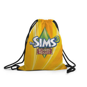 Рюкзак-мешок 3D с принтом The Sims в Тюмени, 100% полиэстер | плотность ткани — 200 г/м2, размер — 35 х 45 см; лямки — толстые шнурки, застежка на шнуровке, без карманов и подкладки | игра | онлайн | симс | симулятор