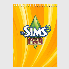 Скетчбук с принтом The Sims в Тюмени, 100% бумага
 | 48 листов, плотность листов — 100 г/м2, плотность картонной обложки — 250 г/м2. Листы скреплены сверху удобной пружинной спиралью | игра | онлайн | симс | симулятор