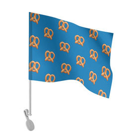 Флаг для автомобиля с принтом Crazy Ex Крендельки в Тюмени, 100% полиэстер | Размер: 30*21 см | еда | крендельки | чокнутая бывшая
