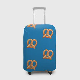 Чехол для чемодана 3D с принтом Crazy Ex Крендельки в Тюмени, 86% полиэфир, 14% спандекс | двустороннее нанесение принта, прорези для ручек и колес | еда | крендельки | чокнутая бывшая