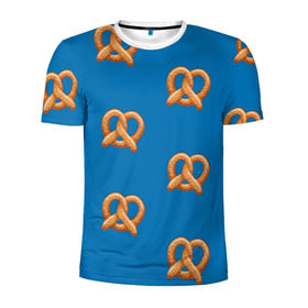 Мужская футболка 3D спортивная с принтом Crazy Ex Крендельки в Тюмени, 100% полиэстер с улучшенными характеристиками | приталенный силуэт, круглая горловина, широкие плечи, сужается к линии бедра | еда | крендельки | чокнутая бывшая