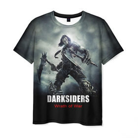 Мужская футболка 3D с принтом Darksiders: Wrath of War в Тюмени, 100% полиэфир | прямой крой, круглый вырез горловины, длина до линии бедер | Тематика изображения на принте: 