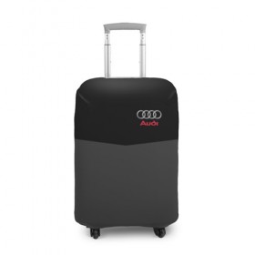 Чехол для чемодана 3D с принтом AUDI SPORT в Тюмени, 86% полиэфир, 14% спандекс | двустороннее нанесение принта, прорези для ручек и колес | 