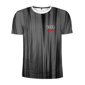 Мужская футболка 3D спортивная с принтом AUDI SPORT в Тюмени, 100% полиэстер с улучшенными характеристиками | приталенный силуэт, круглая горловина, широкие плечи, сужается к линии бедра | audi | ауди | марка | машины