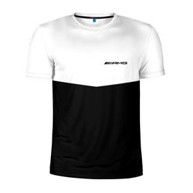 Мужская футболка 3D спортивная с принтом AMG SPORT в Тюмени, 100% полиэстер с улучшенными характеристиками | приталенный силуэт, круглая горловина, широкие плечи, сужается к линии бедра | машины | мерседес