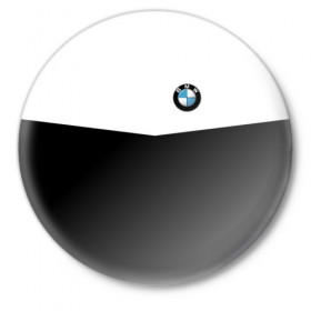 Значок с принтом BMW SPORT в Тюмени,  металл | круглая форма, металлическая застежка в виде булавки | бмв | марка | машины