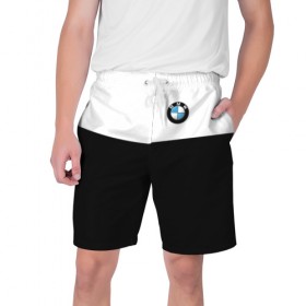 Мужские шорты 3D с принтом BMW SPORT в Тюмени,  полиэстер 100% | прямой крой, два кармана без застежек по бокам. Мягкая трикотажная резинка на поясе, внутри которой широкие завязки. Длина чуть выше колен | бмв | марка | машины