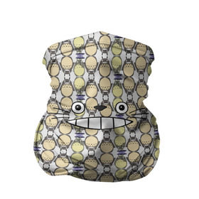 Бандана-труба 3D с принтом Тоторо улыбка в Тюмени, 100% полиэстер, ткань с особыми свойствами — Activecool | плотность 150‒180 г/м2; хорошо тянется, но сохраняет форму | totoro | тоторо | узор | улыбка