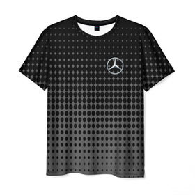 Мужская футболка 3D с принтом MERCEDES BENZ SPORT в Тюмени, 100% полиэфир | прямой крой, круглый вырез горловины, длина до линии бедер | mercedes | марка | машины | мерседес
