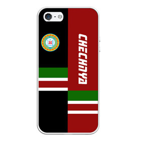 Чехол для iPhone 5/5S матовый с принтом CHECHNYA (Чечня) в Тюмени, Силикон | Область печати: задняя сторона чехла, без боковых панелей | Тематика изображения на принте: chechnya | грозный | кавказ | кавказец | кадыров | республика | северный | флаг | чех | чечен | чеченец | чеченка | чеченская | чечня