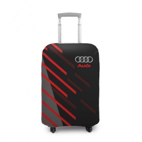 Чехол для чемодана 3D с принтом AUDI SPORT в Тюмени, 86% полиэфир, 14% спандекс | двустороннее нанесение принта, прорези для ручек и колес | auto | авто | ауди