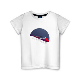 Детская футболка хлопок с принтом starman в Тюмени, 100% хлопок | круглый вырез горловины, полуприлегающий силуэт, длина до линии бедер | Тематика изображения на принте: spacex | tesla | илон маск | маск | спейс икс | тесла